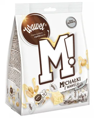 Cukierki czekoladowe WAWEL, Michałki Zamkowe, białe, 245g