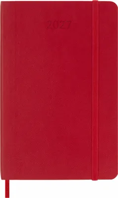 Kalendarz dzienny MOLESKINE 2027, 12M, P, 9x14cm, miękka oprawa, scarlet red