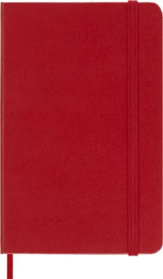 Kalendarz dzienny MOLESKINE 2027, 12M, P, 9x14cm, twarda oprawa, scarlet red