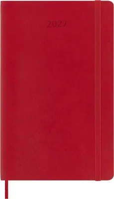 Kalendarz tygodniowy MOLESKINE 2027, 12M, L, 13x21cm, miękka oprawa, scarlet red