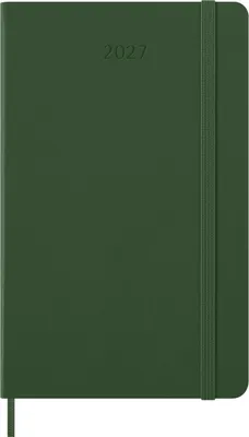 Kalendarz tygodniowy MOLESKINE 2027, 12M, L, 13x21cm, twarda oprawa, myrtle green