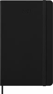 Kalendarz tygodniowy MOLESKINE 2027, 12M, L, 13x21cm, twarda oprawa, czarny