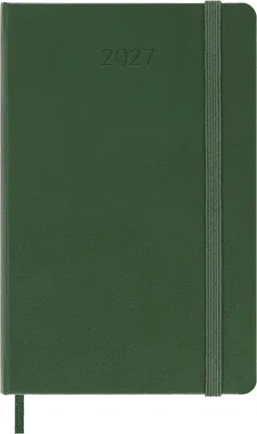 Kalendarz tygodniowy MOLESKINE 2027, 12M, P, 9x14cm, twarda oprawa, myrtle green