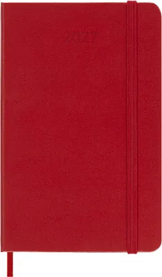 Kalendarz tygodniowy MOLESKINE 2027, 12M, P, 9x14cm, twarda oprawa, scarlet red
