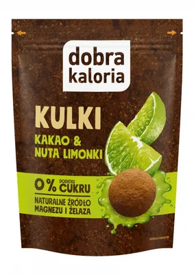 Kulki DOBRA KALORIA, kakao i nuta limonki, 65g
