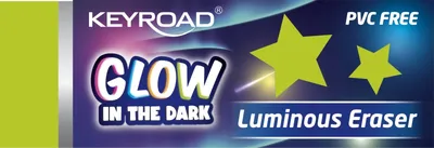 Gumka do ścierania KEYROAD Luminous, fluorescencyjna, pakowane na displayu, mix kolorów