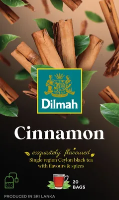 Herbata DILMAH, czarna, cynamon, 20 torebek