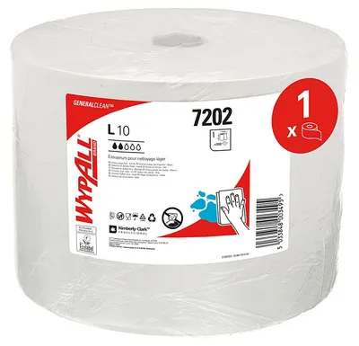 Czyściwo w roli WYPALL L10 General Clean, 1-warstwowe, 1000 listków, białe