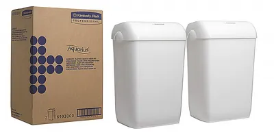 Kosz na śmieci KIMBERLY-CLARK, 43l, 2 szt., biały