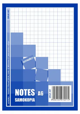 Druk Notes samokopiujący EMEKO (Druk 057), A6, 1+1, 80 kartek