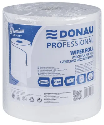 Czyściwo przemysłowe DONAU PROFESSIONAL, 2-warstwowe, 1080 listków, białe