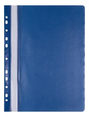 Skoroszyt OFFICE PRODUCTS, PP, A4, miękki, 100/170mikr., wpinany, granatowy
