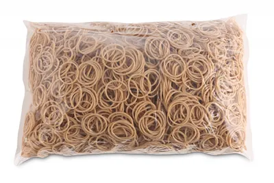 Gumki recepturki OFFICE PRODUCTS, średnica 25mm, 1,5x1,5mm, 60% kauczuku, 1000g, zgrzewka, naturalne
