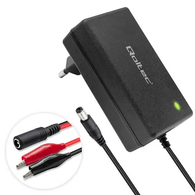 Ładowarka do akumulatora AGM GEL STD | Prostownik 24V | 19.2W | 5.5x2.1 | kabel 1.8m