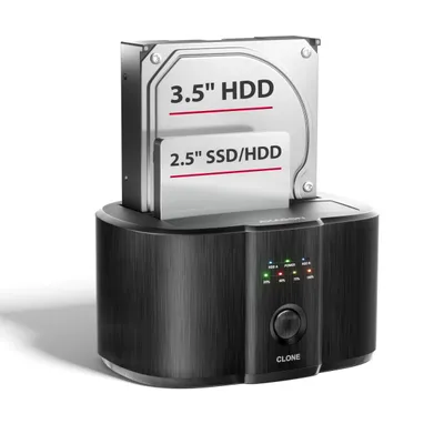 ADSA-SC Stacja dokująca, USB 3.2 Gen 1 - 2x SATA 6G 2.5"/3.5" SSD/HDD CLONE DUAL