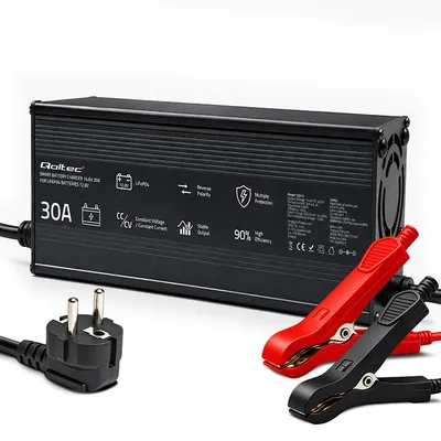 Ładowarka do akumulatora LiFePO4 12V | 30A | PF 0.9 | LED