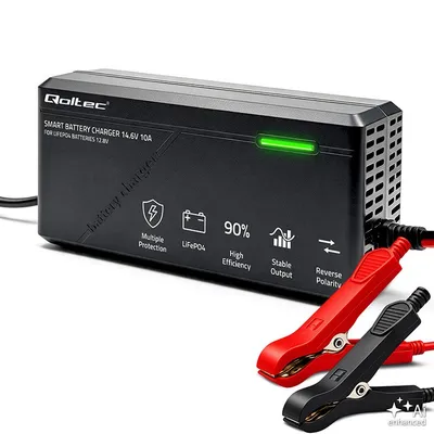Ładowarka do akumulatora LiFePO4 12V | 10A | PF 0.9 | LED