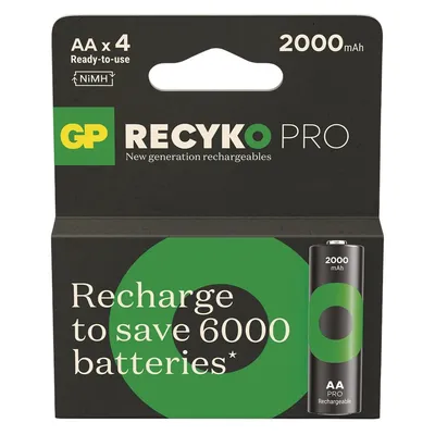 Akumulatorki R6/AA Ni-MH 2000mAh ReCyko PRO blister 4 szt.