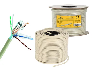 Kabel FTP KAT 6 drut 100m szary 