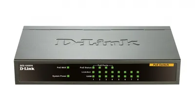 DES-1008PA 8x10/100 Desktop Switch