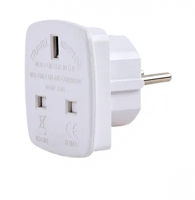 Adapter zasilania ANG/PL (Wtyk PL/Gniazdo ANG) 