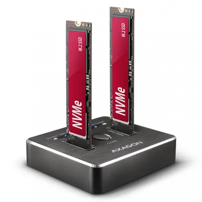 ADSA-M2C ALU Stacja dokująca, USB-C 3.2 Gen 2 - 2x M.2 NVMe SSD CLONE MASTER