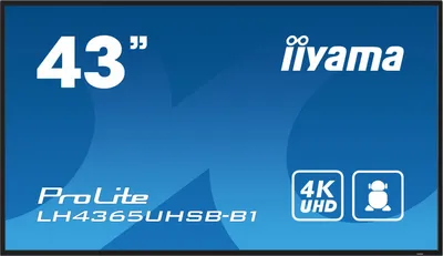 Monitor 43 cale LH4365UHSB-B1 24/7, IPS, ANDROID 11, 4K, 800cd, iiSignage2, SDM, 2x HDMI, DP, 2x USB,2x 10W, RJ45, WiFi, 4/32GB, PION/POZIOM, 400x400(vesa)