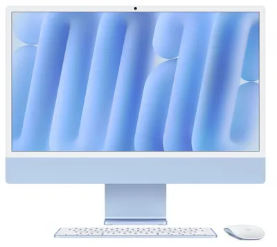 iMac 24 cale: M4 8/8, 16GB, 256GB SSD - Niebieski
