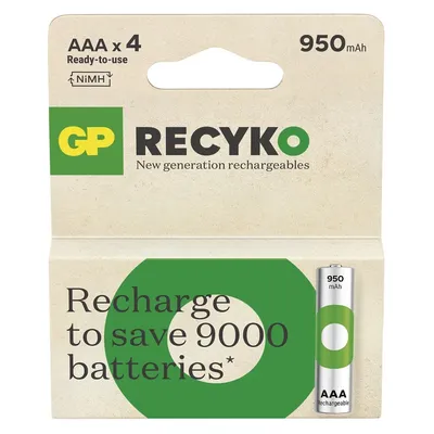 Akumulatorki R03/AAA Ni-MH 950mAh blister 4szt. GP RECYKO