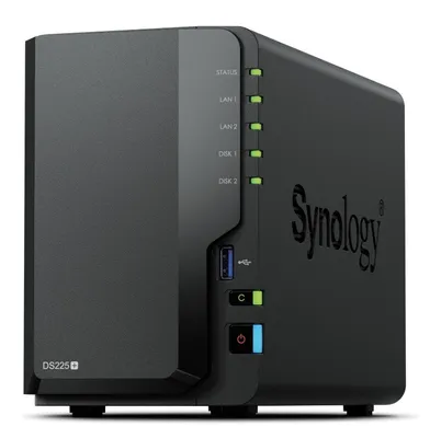 Serwer NAS DS225+ 2x0HDD J4125 2GB DDR4 1xGbE 1x2,5GbE 3Y 