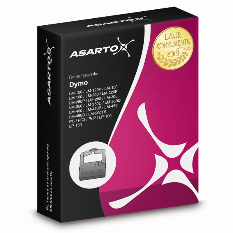 Taśma Asarto do DYMO D9/7 | S0720680 | black/white | 9mm*7m