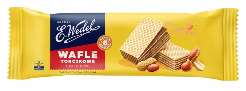 Wafle torcikowe mini E. Wedel, 160 g, orzechowe