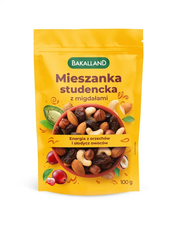 Mieszanka studencka z migdałami, Bakalland, 100gr