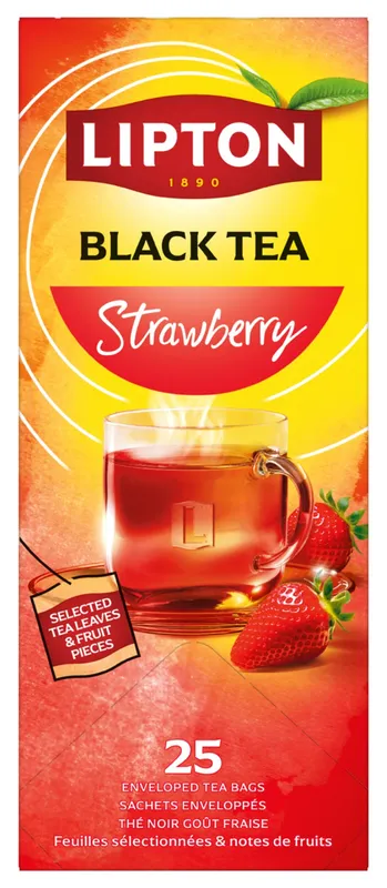 Herbata LIPTON Feel Good Selection, Refresh, truskawka, 25 kopert