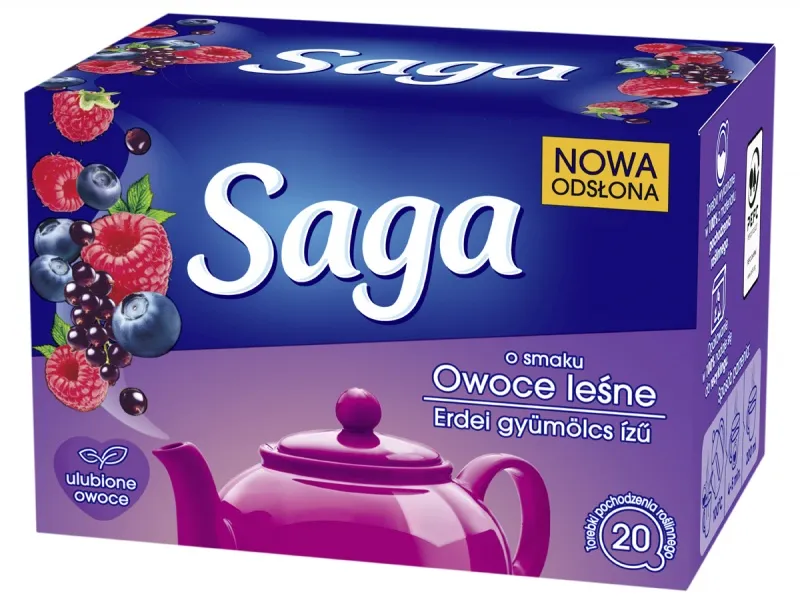 Herbata SAGA, owoce leśne, 20 torebek