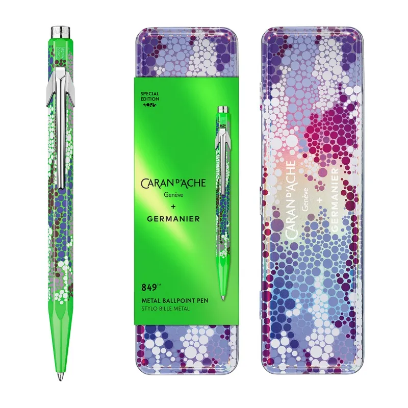 Długopis CARAN D'ACHE 849 Germanier, w pudełku, zielony neonowy