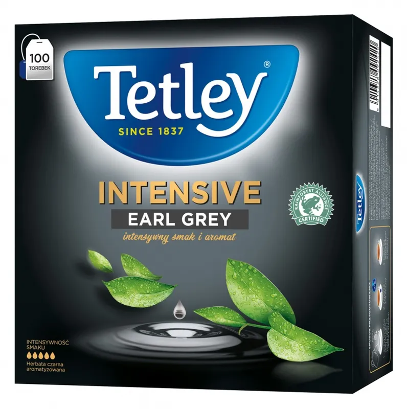 Herbata TETLEY Intensive Earl Grey, 100 torebek