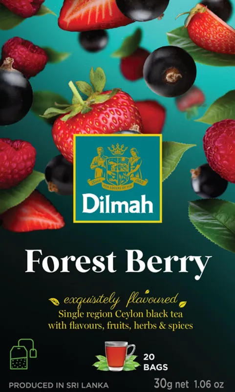 Herbata DILMAH, czarna, owoce leśne, 20 torebek
