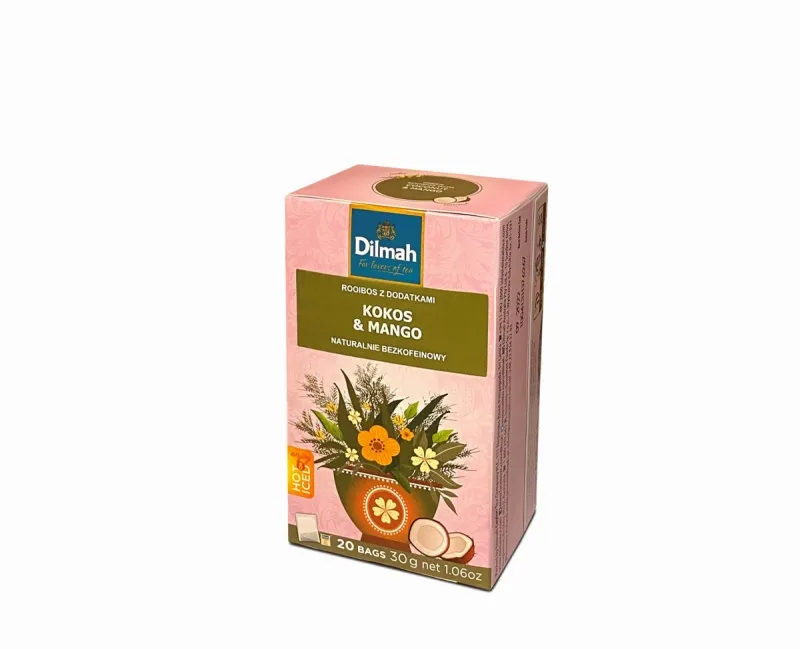 Herbata DILMAH, Rooibos, kokos mango, 20 torebek