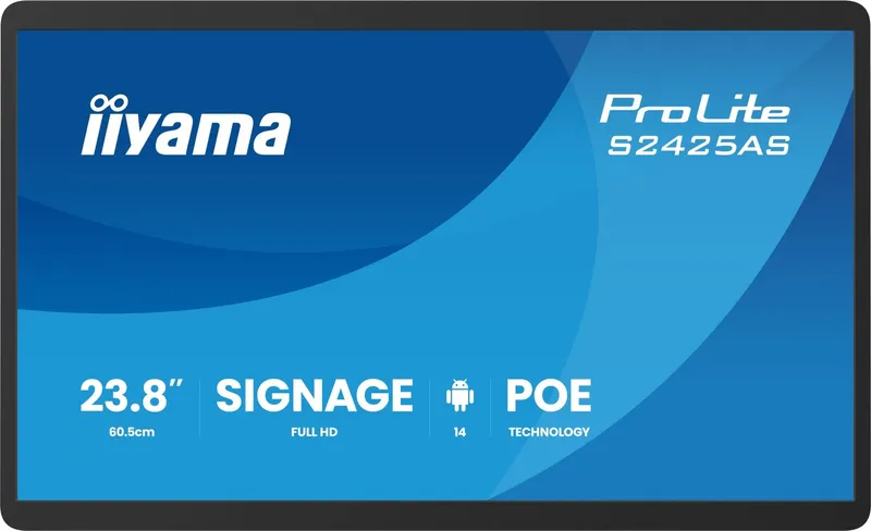 Monitor 23.8 cala ProLite S2425AS-B1 IPS,FHD,A14,24/7,RJ45, iiSignage, WI-FI