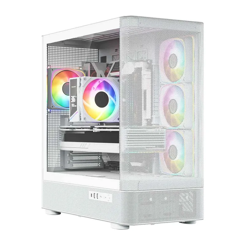 Obudowa VOLCANO AQ300 MID RGB GLASS 4 wentylatory biała
