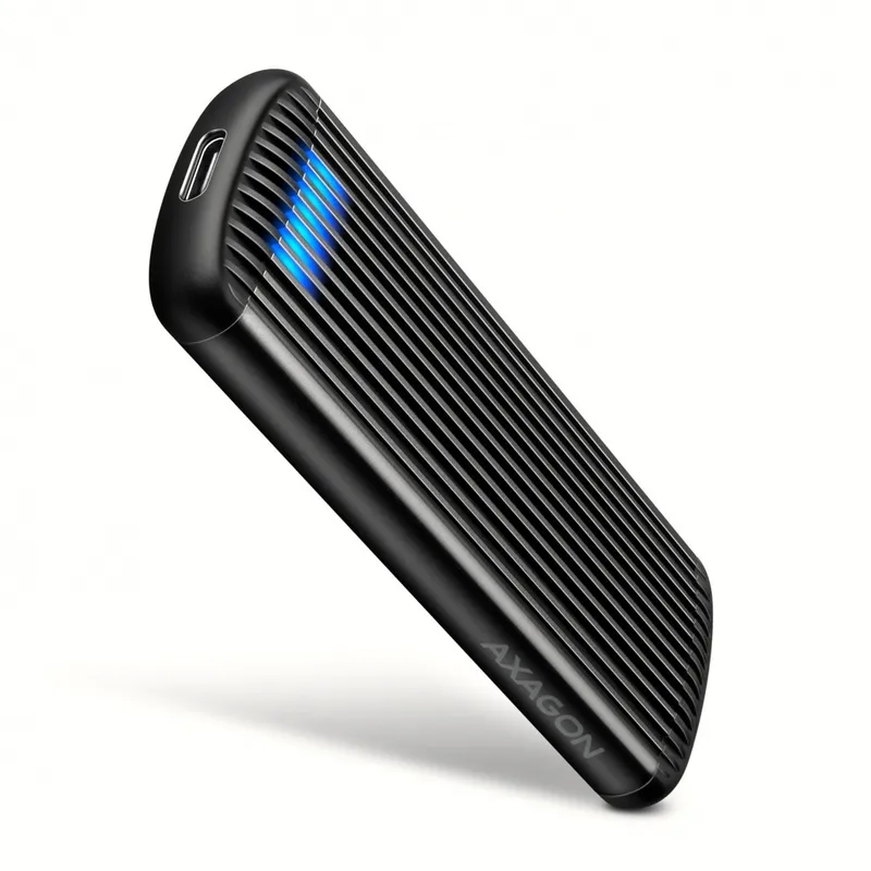 EEM2-SC Obudowa zewnętrzna aluminiowa bezśrubowa USB-C 3.2 Gen 2 10Gbps - M.2 NVMe SSD, długość 30 do 80 mm szary