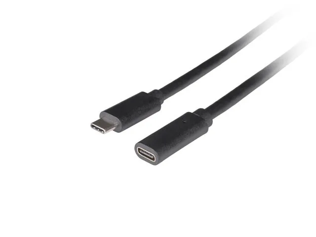 Przedłużacz USB-C M/F 3.1 1.5m czarny