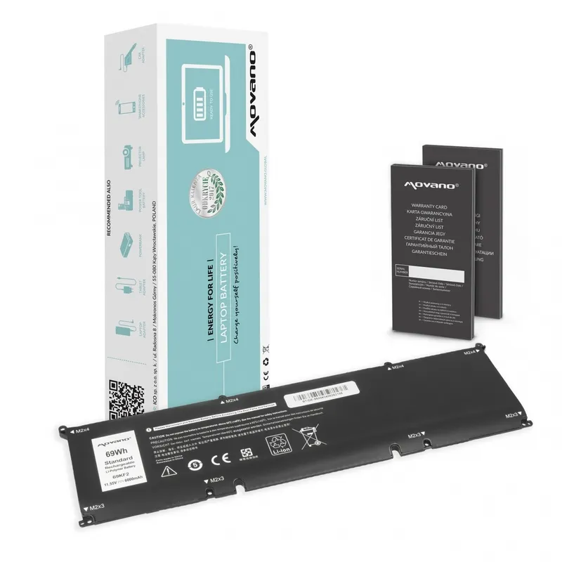 Bateria 69KF2 do Dell Alienware M17 M15 R3 R4 Precision 5550 XPS 9500 9510 - 6000 mAh (69 Wh)