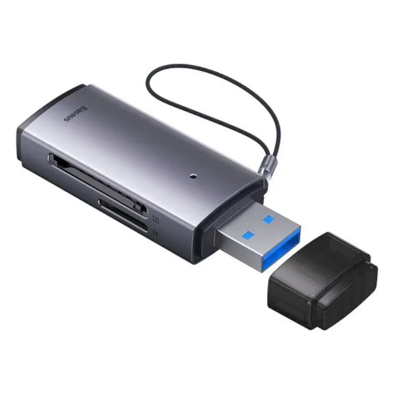 Czytnik kart USB 3.0 SD + microSD szary