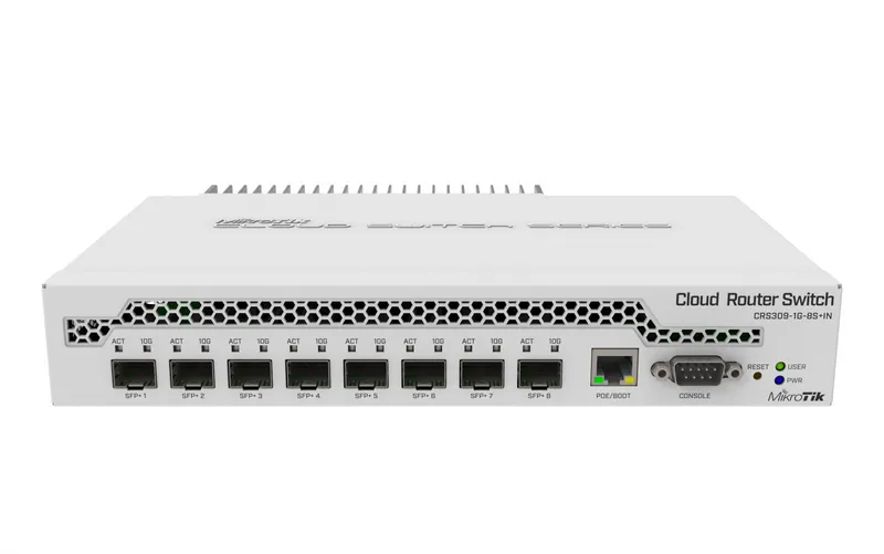Przełącznik 8xSFP+ 1xGbE CRS309-1G-8S+IN