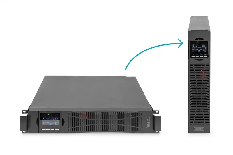 Zasilacz awaryjny UPS Online Rack 19"/Tower, 10kVA/10kW, 2U, bez baterii (moduł baterii DN-170108)