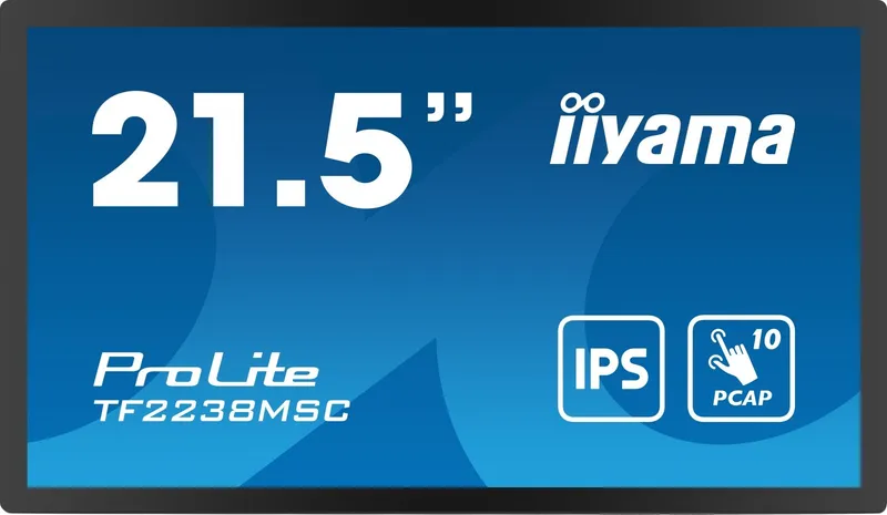 Monitor wielkoformatowy 21.5 cala TF2238MSC-B1 IPS,FHD,DP,HDMI,2x2W,2xUSB,600(cd/m2), 10pkt.7H,IP1X(Front),Pion/Poziom