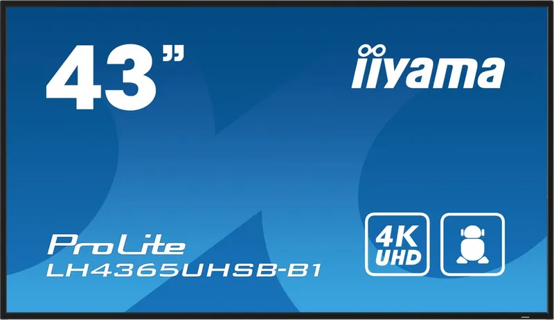 Monitor 43 cale LH4365UHSB-B1 24/7, IPS, ANDROID 11, 4K, 800cd, iiSignage2, SDM, 2x HDMI, DP, 2x USB,2x 10W, RJ45, WiFi, 4/32GB, PION/POZIOM, 400x400(vesa)