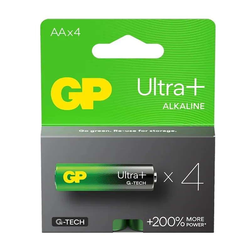 Baterie alkaliczne LR6/AA GP ULTRA+ 4szt. G-TECH